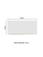 Armário aéreo 70 cm 1 porta branco/branco veludo lux madesa