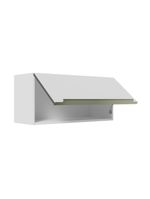 Armário aéreo 70 cm 1 porta branco/branco veludo lux madesa