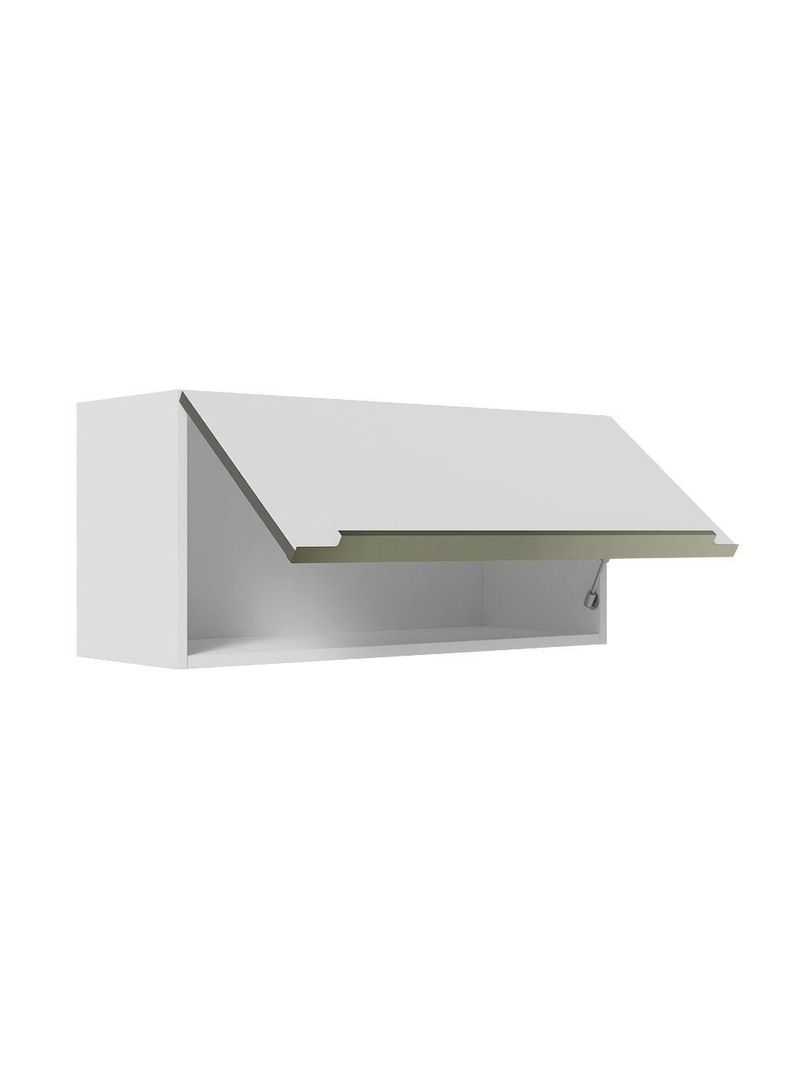 Armário aéreo 70 cm 1 porta branco/branco veludo lux madesa