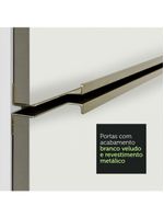 Armário aéreo 70 cm 1 porta branco/branco veludo lux madesa