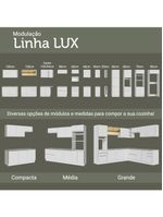 Armário aéreo 70 cm 1 porta branco/branco veludo lux madesa