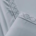 Jogo cama lençol santoro casal padrão micropercal 300 fios 4 peças - cinza