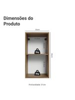 Armário aéreo 35 cm 1 porta  vik madesa