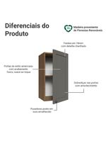 Armário aéreo 35 cm 1 porta  vik madesa