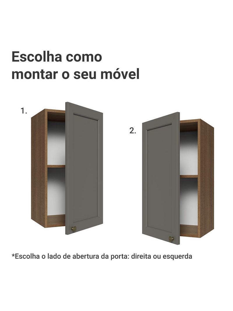 Armário aéreo 35 cm 1 porta  vik madesa