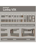 Armário aéreo 35 cm 1 porta  vik madesa