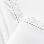 Jogo cama lençol santoro casal padrão micropercal 300 fios 4 peças - branco