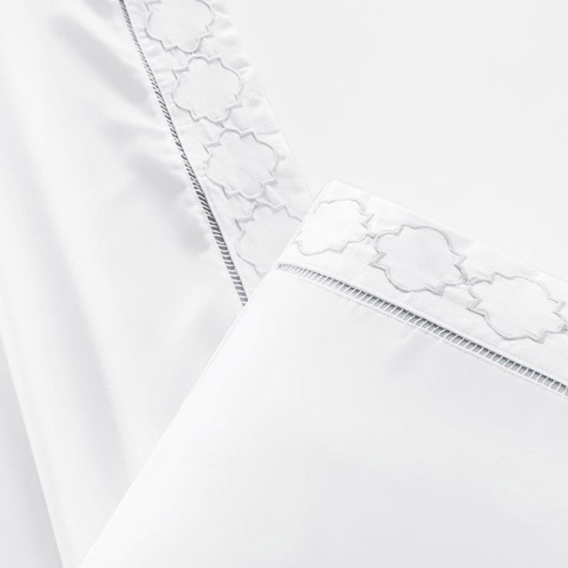 Jogo cama lençol santoro casal padrão micropercal 300 fios 4 peças - branco