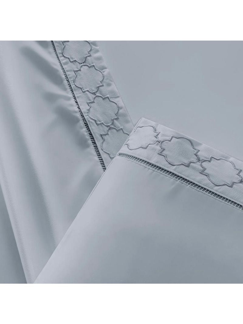 Jogo cama lençol santoro king micropercal 300 fios 4 peças - cinza