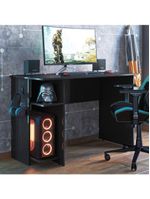 Mesa P/ Escritório E Gamer Preto Fosco (387537)