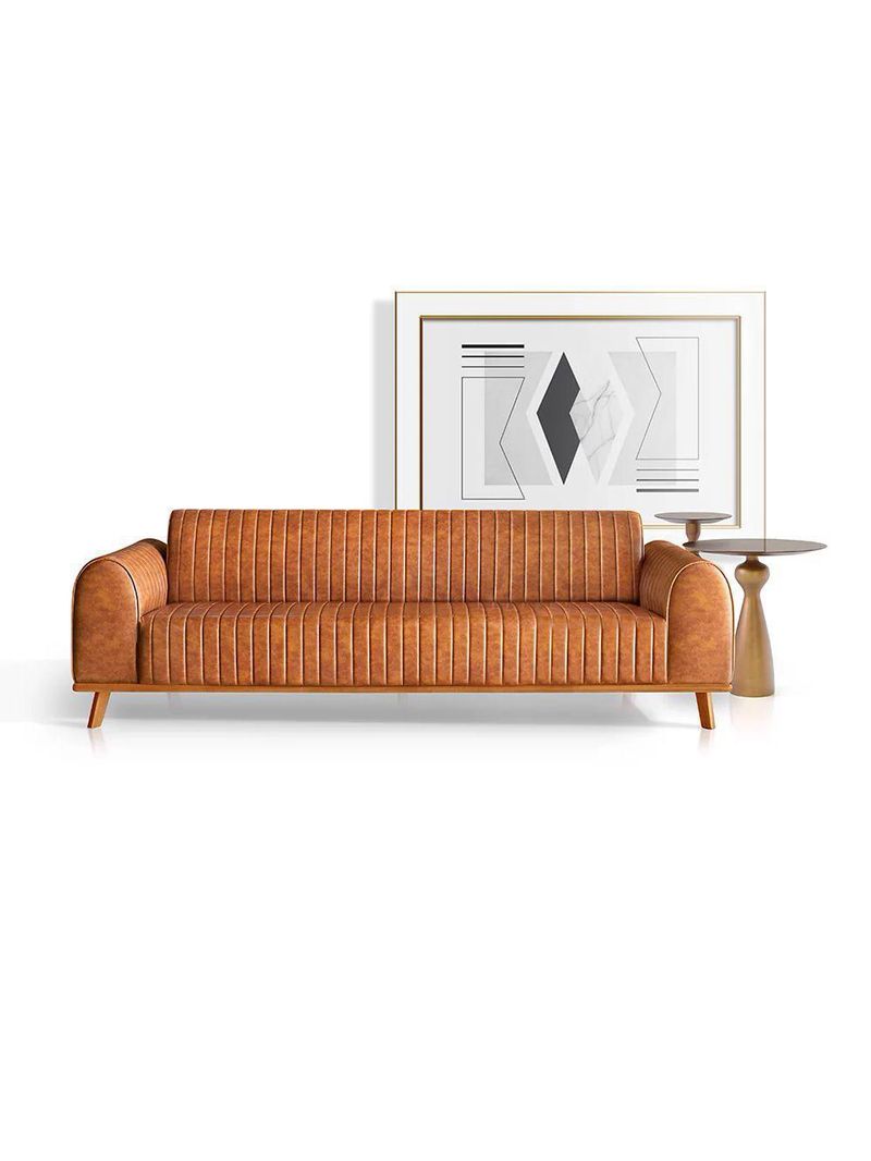 Sofá Living Luxo átila 2,50m 5 Lugares Courissimo Caramelo