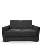 Sofá Estofado 2 Lugares Sala Estar Recepção Mariana Suede Preto