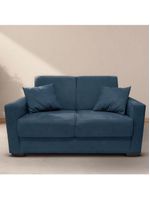Sofá Estofado 2 Lugares Sala Estar Recepção Mariana Suede Azul Marinho