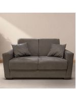 Sofá Estofado 2 Lugares Sala Estar Recepção Mariana Suede Marrom