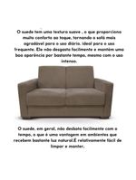 Sofá Estofado 2 Lugares Sala Estar Recepção Mariana Suede capuccino