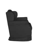 Poltrona Decorativa Amamentação Balanço E Puff Bebê Suede Preto