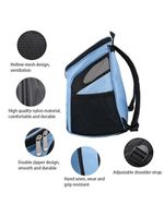 Mochila Passeio Caes Gatos Bolsa Transporte Pet Dog Bag Viagem Canguru Cachorros Petshop Azul