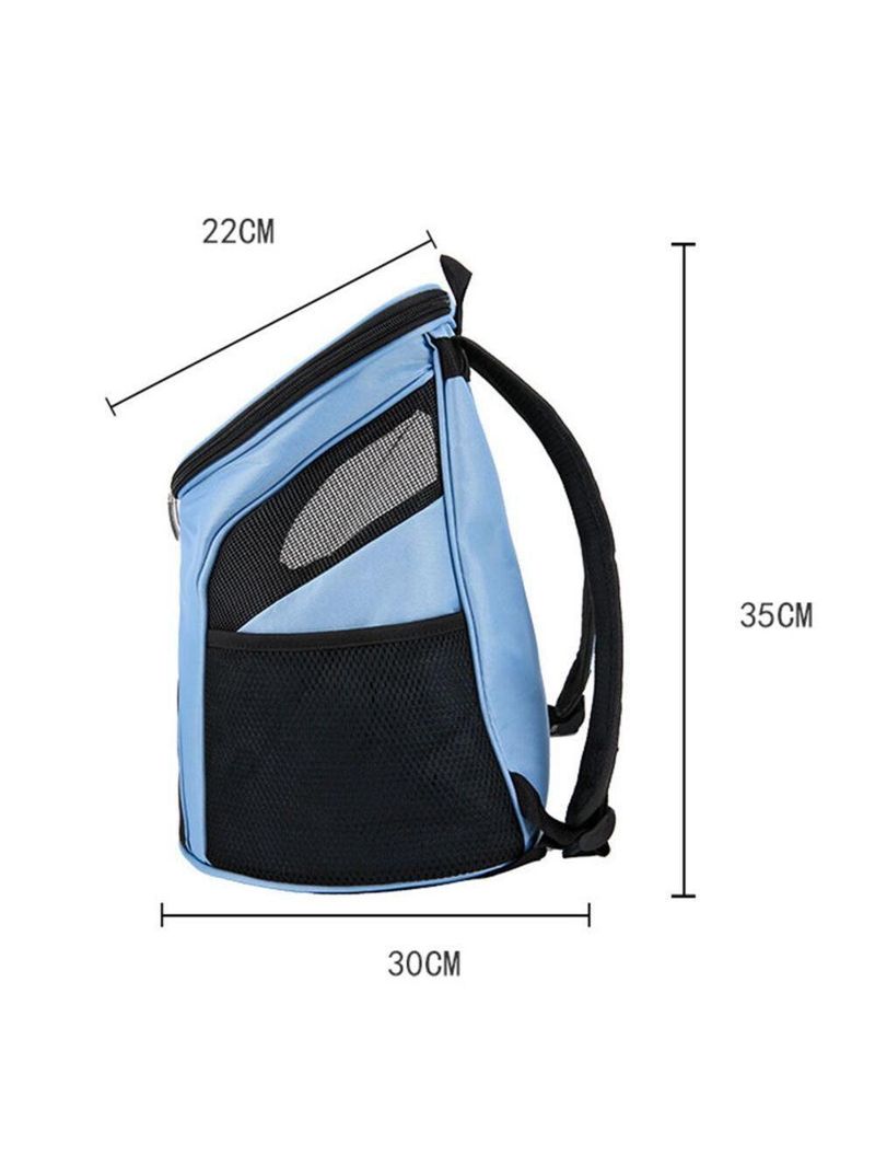 Mochila Passeio Caes Gatos Bolsa Transporte Pet Dog Bag Viagem Canguru Cachorros Petshop Azul