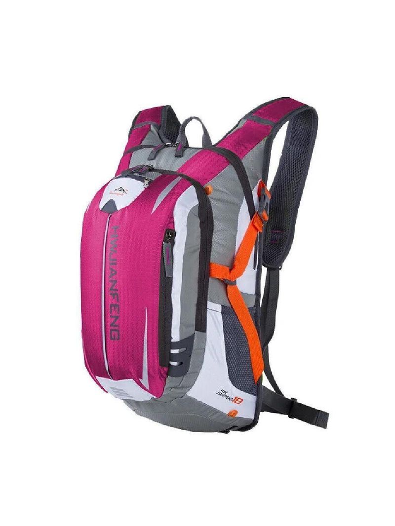 Mochila Esportiva Bike Camping Corrida Praia Trilhas Cinta Peitoral Confortavel Bolsos Divisorias Rosa