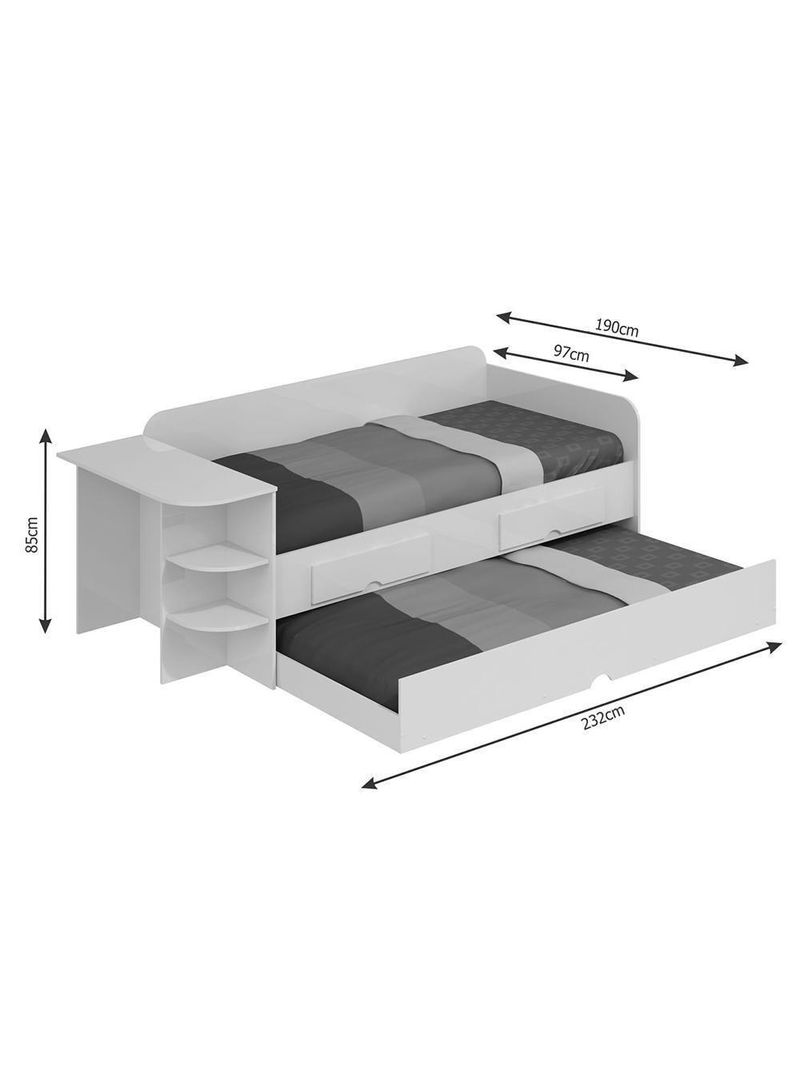 Sofá Cama Helena Fendi Com Escrivaninha - Permóbili Baby Fendi