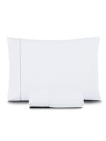 Jogo cama lençol home basic solteiro 180 fios c/ ponto palito 2 peças - branco