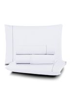 Jogo cama lençol home basic king 180 fios c/ ponto palito 4 peças - branco