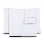 Jogo cama lençol home basic casal 180 fios c/ ponto palito 3 peças - branco