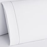 Jogo cama lençol home basic casal 180 fios c/ ponto palito 3 peças - branco