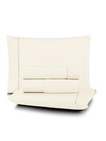 Jogo cama lençol home basic queen 180 fios c/ ponto palito 4 peças - palha