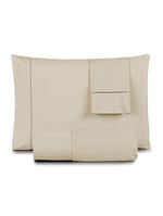 Jogo cama lençol home basic king 180 fios c/ ponto palito 3 peças - bege