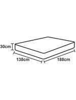 Jogo cama lençol honore casal padrão micro percal 200 fios c/ detalhes bordados 4 peças - azul ice blue