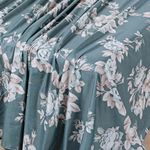 Jogo cama lençol celi king micropercal 200 fios 4 peças - verde floral