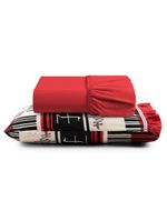 Jogo cama lençol fiore solteiro estampado 180 fios 100% algodão com babadinho 2 peças vermelho oriental japonês