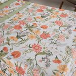 Jogo cama lençol encanto king estampado percal 180 fios c/ ponto palito 4 peças - floral - verde