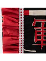 Jogo cama lençol fiore queen estampado 180 fios 100% algodão com babadinho 4 peças vermelho oriental japonês