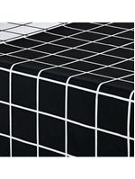 Jogo cama lençol brooklyn king quadriculado micropercal 200 fios 4 peças - preto