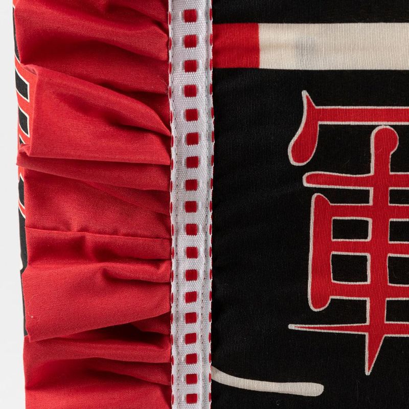 Jogo cama lençol fiore casal padrão estampado 180 fios 100% algodão com babadinho 3 peças vermelho oriental japonês