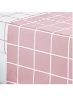 Jogo cama lençol brooklyn king quadriculado micropercal 200 fios 4 peças - rosa