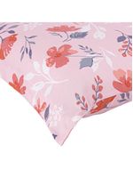 Jogo cama lençol belle queen 400 fios estampado 4 peças floral rosê