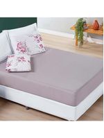 Jogo cama lençol celi queen micropercal 200 fios 3 peças - palha florido