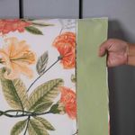 Jogo cama lençol encanto casal padrão estampado percal 180 fios c/ ponto palito 4 peças - floral - verde
