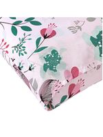 Jogo cama lençol celi queen micropercal estampado 200 fios 4 peças bothanica floral rosa