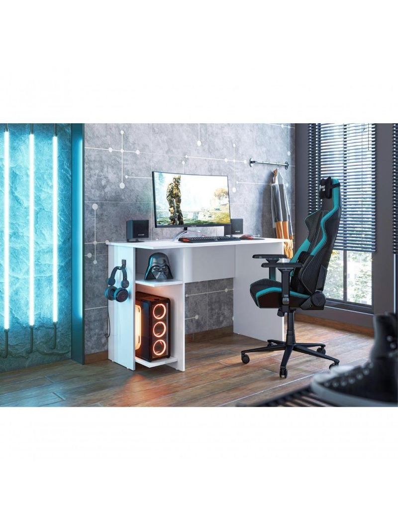 Mesa P/ Escritório E Gamer Branco/branco (38755)