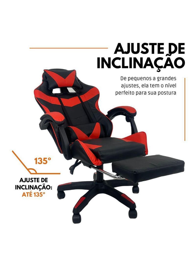 Cadeira Gamer Stillus Ergonômica Com Apoio Para Os Pés