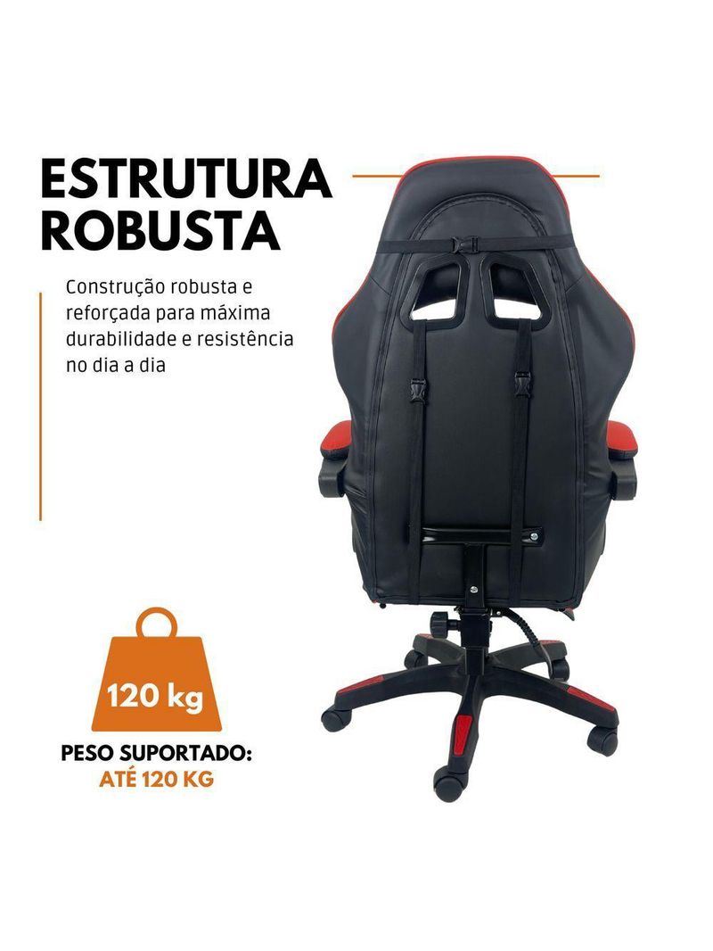 Cadeira Gamer Stillus Ergonômica Com Apoio Para Os Pés