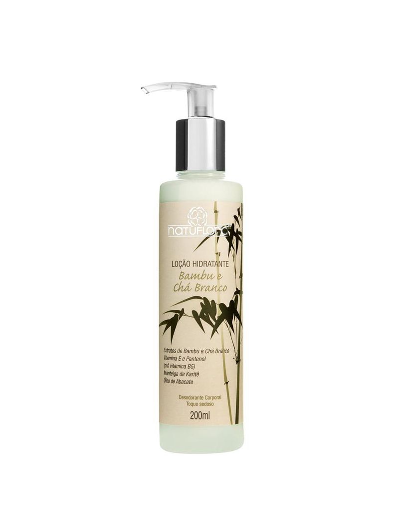 Loção hidratante bambu e chá branco natuflora - hidratante corporal