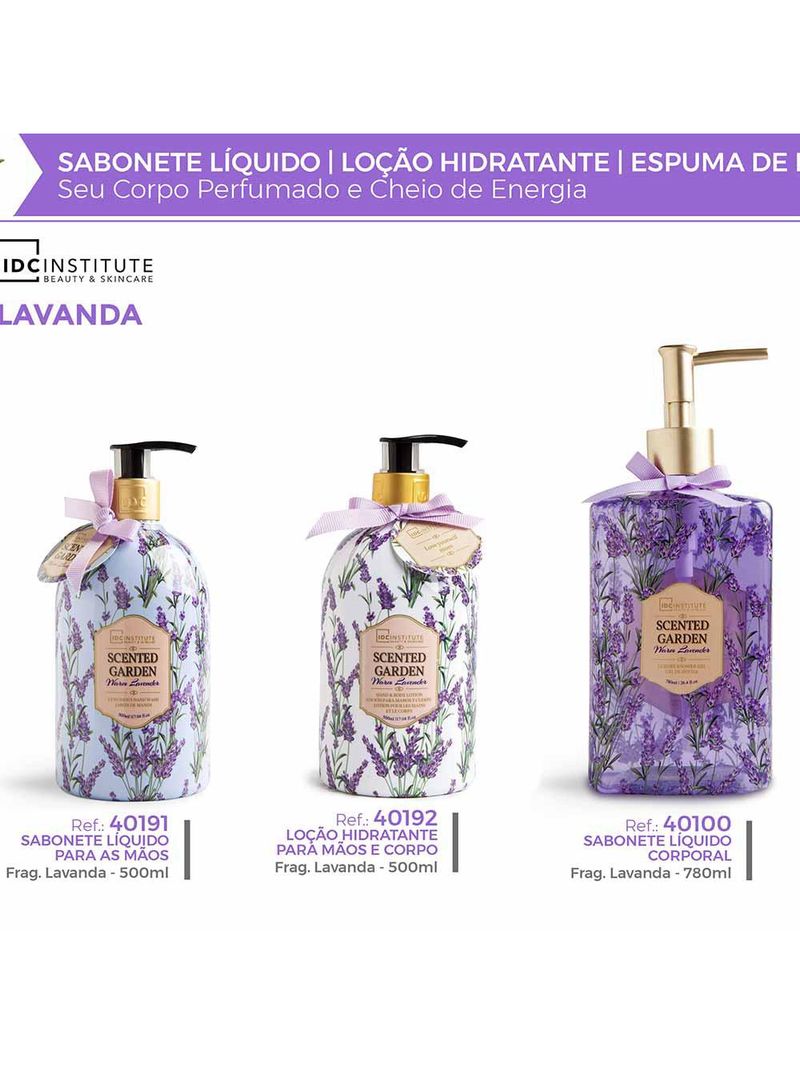 Loção hidratante para mãos e corpo idc institute lavanda