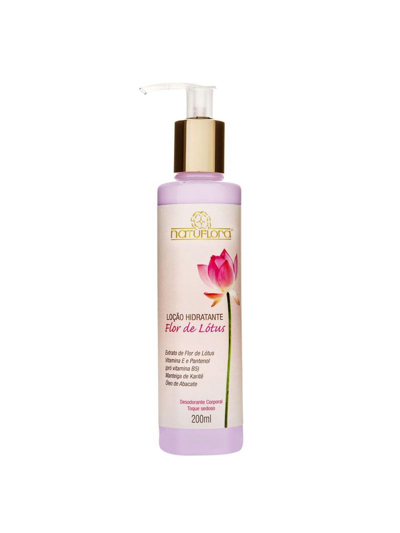 Loção hidratante flor de lótus natuflora - hidratante corporal
