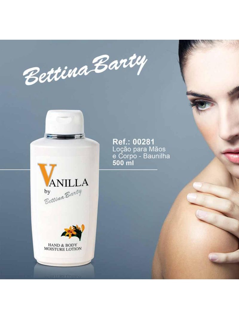 Loção hidratante para mãos e corpo bettina barty baunilha