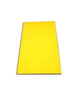 Tabua de corte lisa em polietileno - amarela - 50 x 30